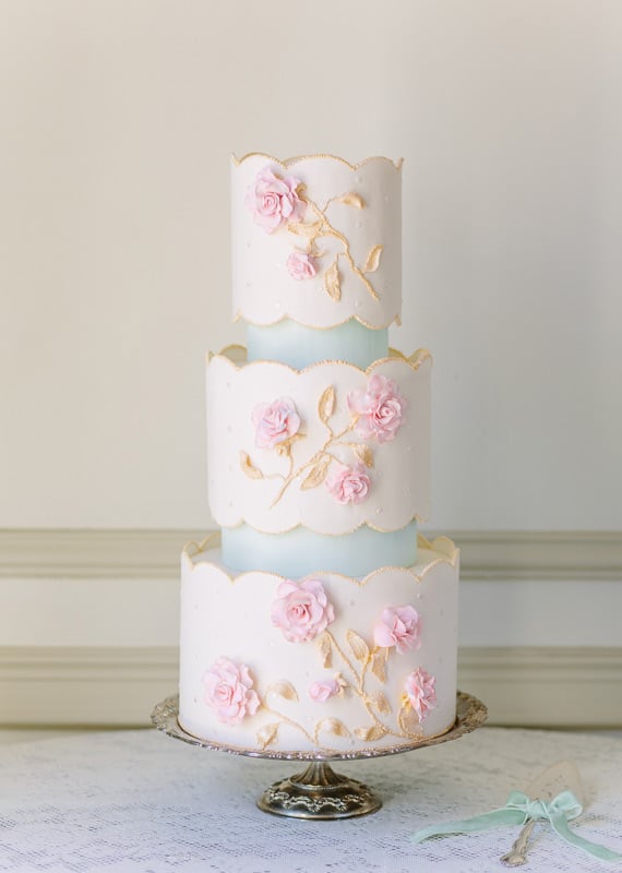 When people compare your cake to porcelain china, you know that it's all kinds of pretty. 
Photo by Annabella Charles  via 100 Layer Cake