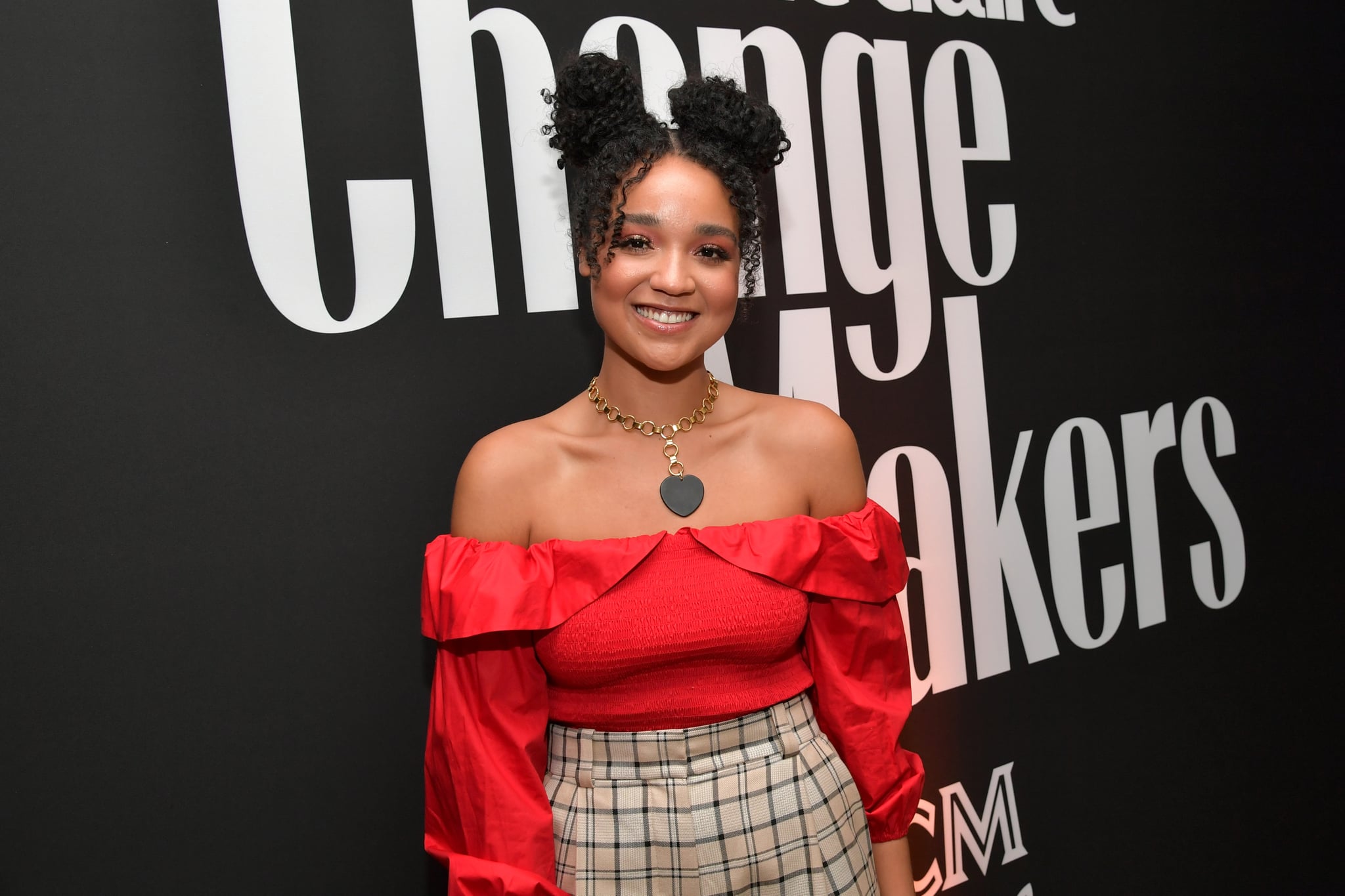 LOS ANGELES, CA - MARCH 12:  Aisha Dee is seen as Marie Claire honours Hollywood's Change Makers on March 12, 2019 in Los Angeles, California.  (Photo by Amy Sussman/Getty Images for Marie Claire)