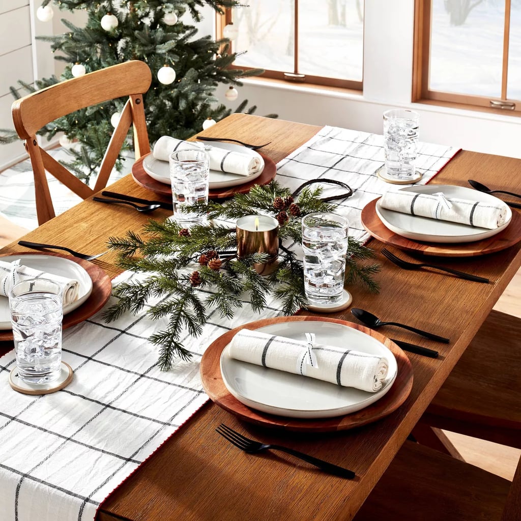 Holiday Windowpane Plaid Table Runner