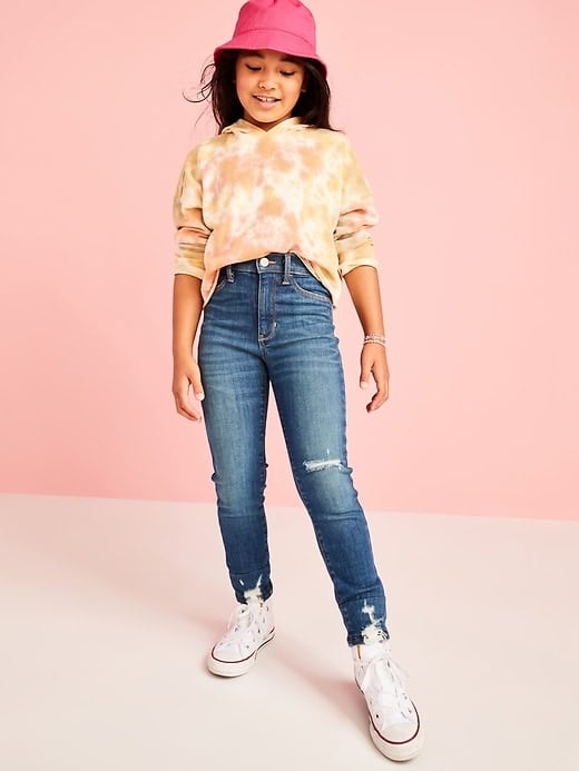 Old Navy Ballerina 360° Stretch Extra High-Waisted Ripped Jeggings