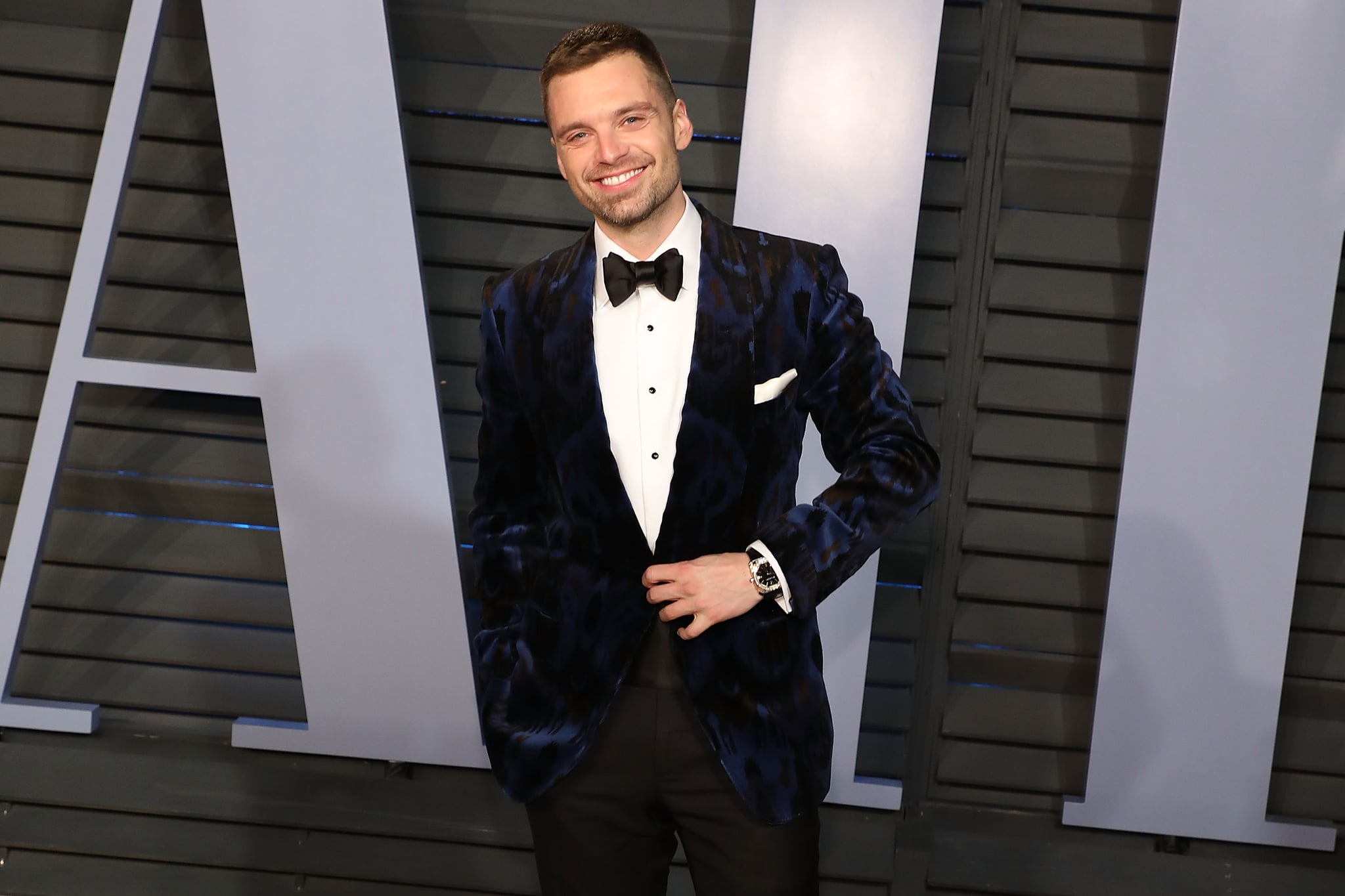 BEVERLY HILLS, CA - MARCH 04:  Sebastian Stan attends the 2018 Vanity Fair Oscar Party hosted by Radhika Jones at Wallis Annenberg centre for the Performing Arts on March 4, 2018 in Beverly Hills, California.  (Photo by Taylor Hill/FilmMagic)