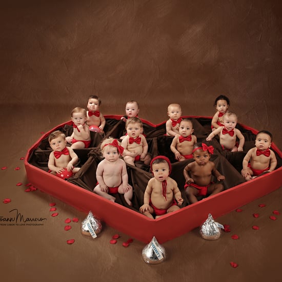 Valentine's Day Photo Shoot With Babies in a Chocolate Box