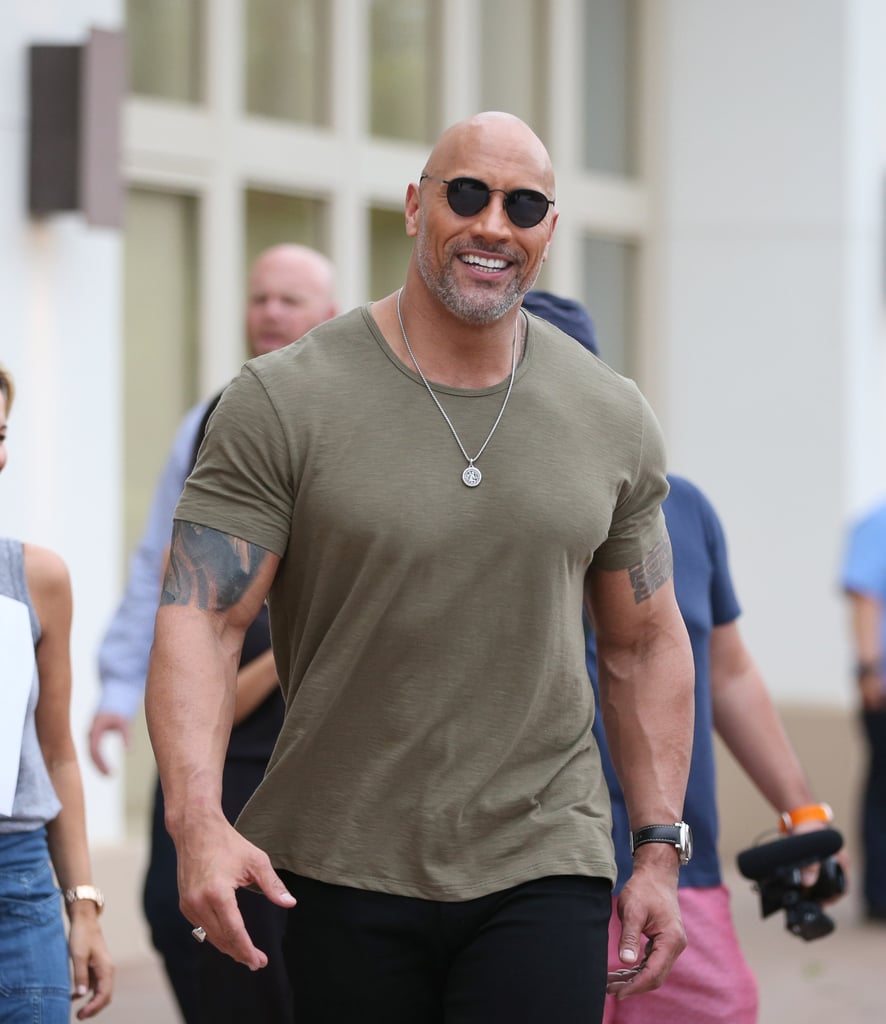 Dwayne Johnson on Jumanji Press Tour Pictures 2017
