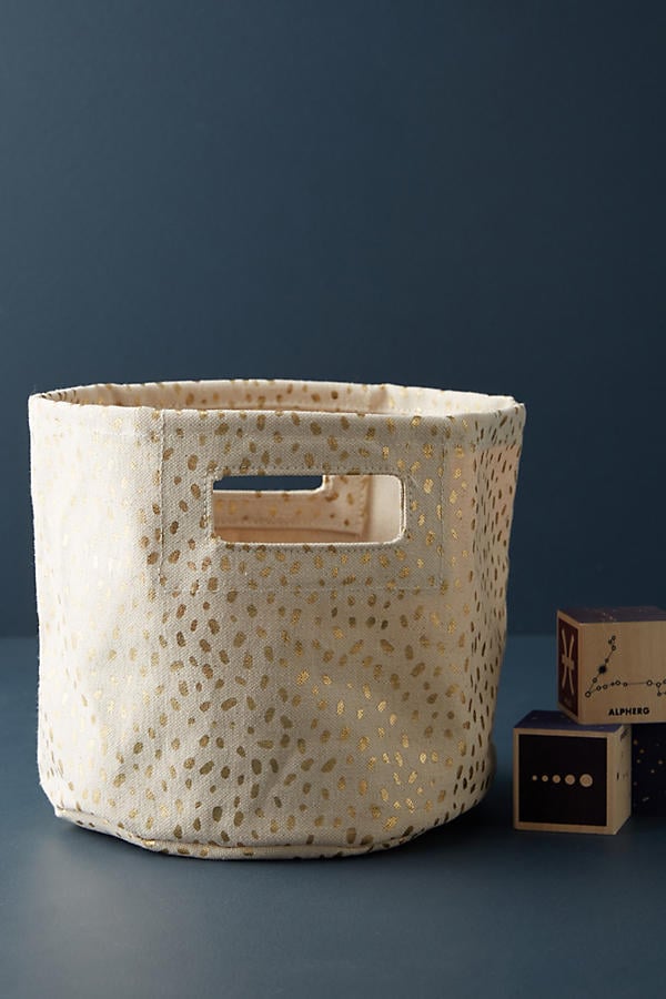 Pehr Golden Dots Storage Bin (22) Organizational Gifts For Neat Freaks POPSUGAR Smart