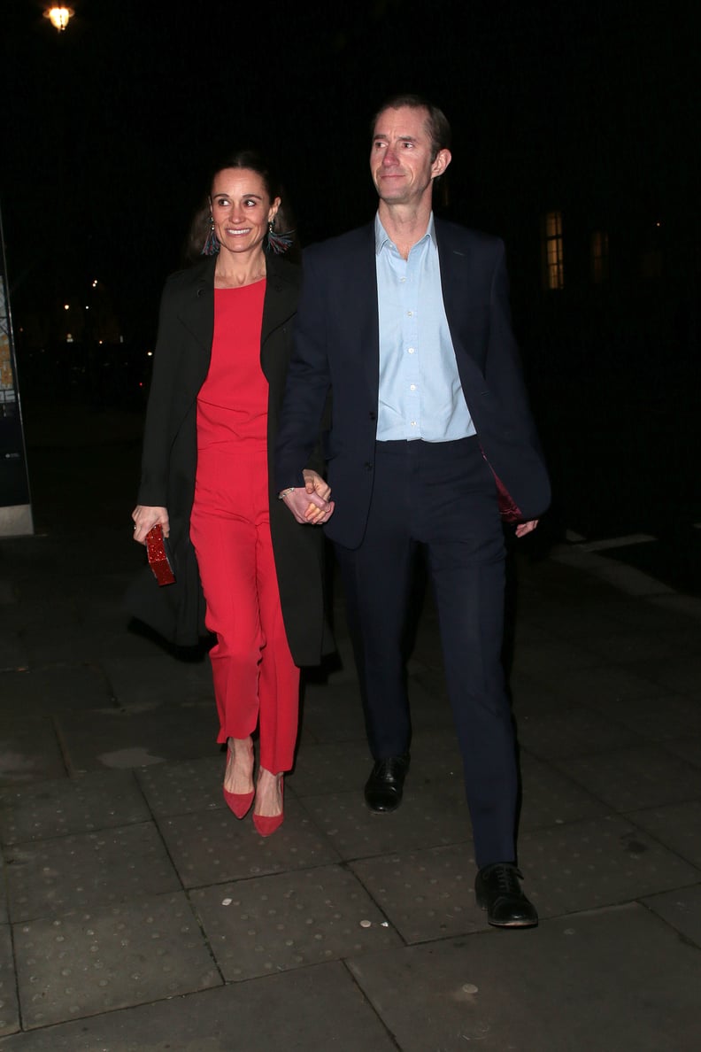 LONDON, ENGLAND - JANUARY 13: Pippa Middleton and James Matthews seen attending 