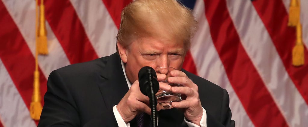 Donald Trump Drinking Water During a Speech December 2017