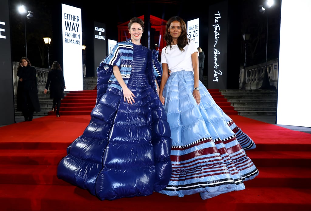 Shailene Woodley in Moncler at British Fashion Awards 2019