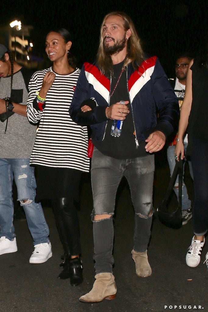 Zoe Saldana and Marco Perego