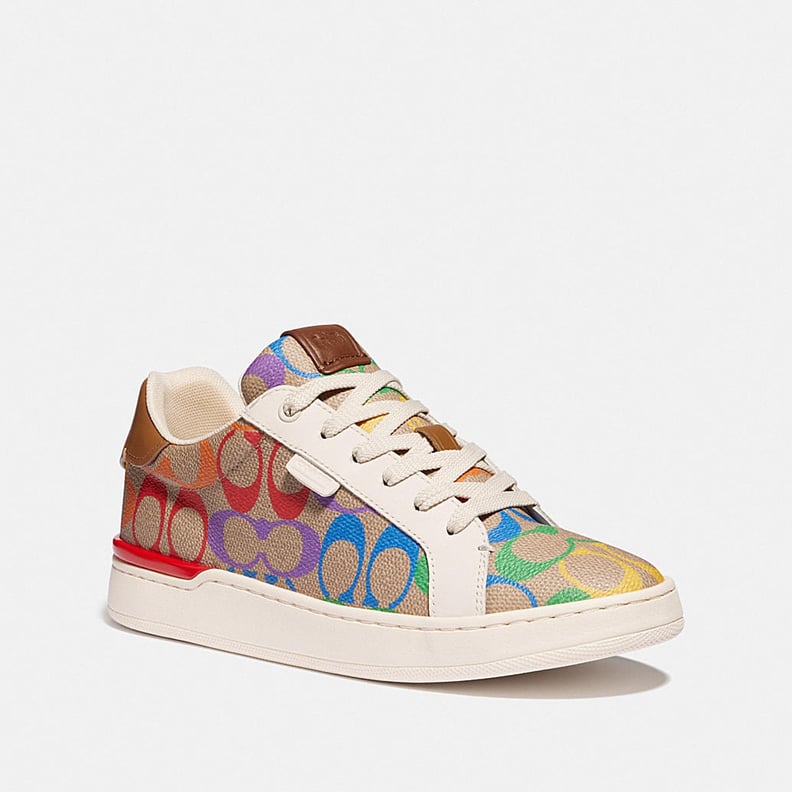 Coach Lowline Low Top Sneaker in Rainbow Signature Canvas