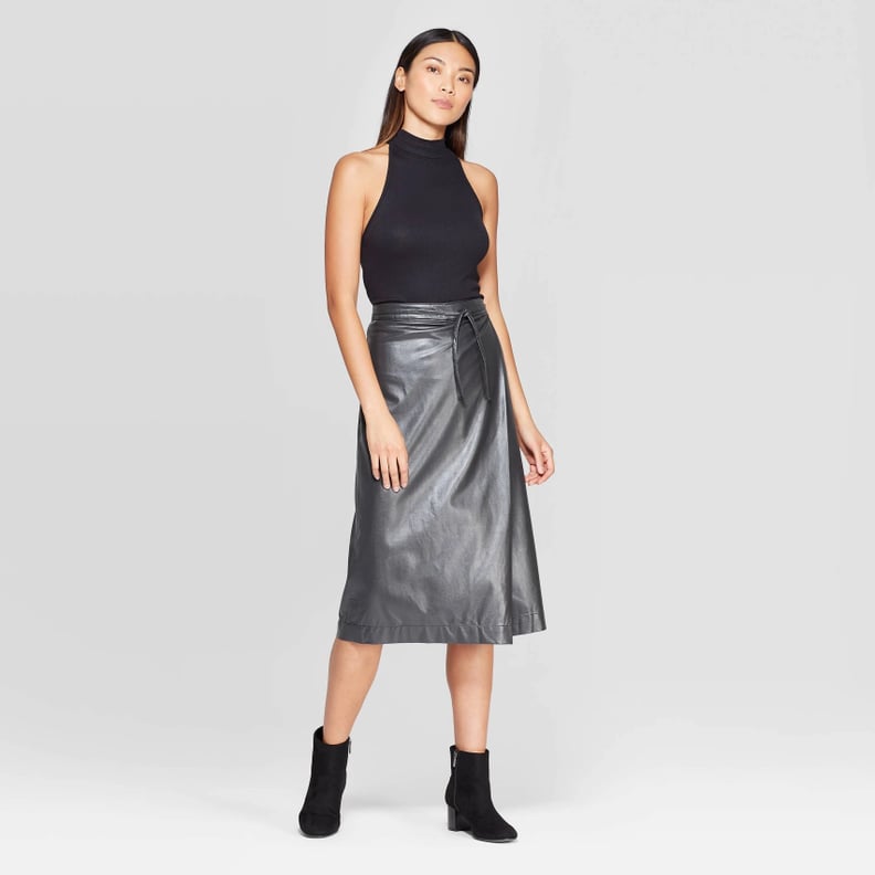 Prologue Regular Fit Wrap Tied Midi Skirt