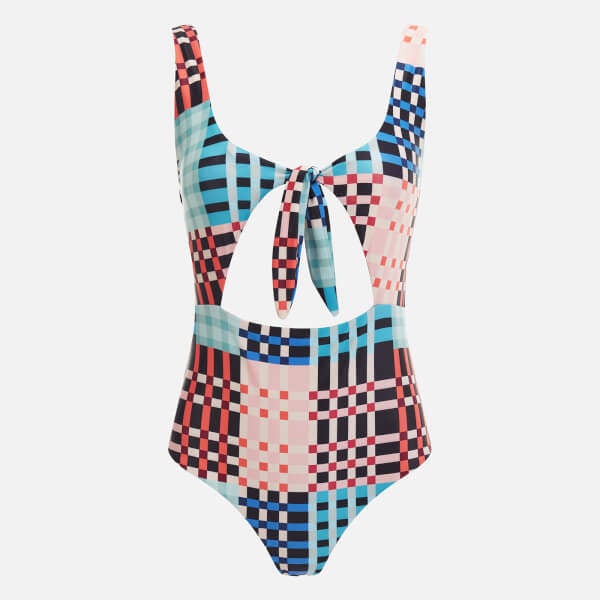 MinkPink Tie Front One Piece Swimsuit