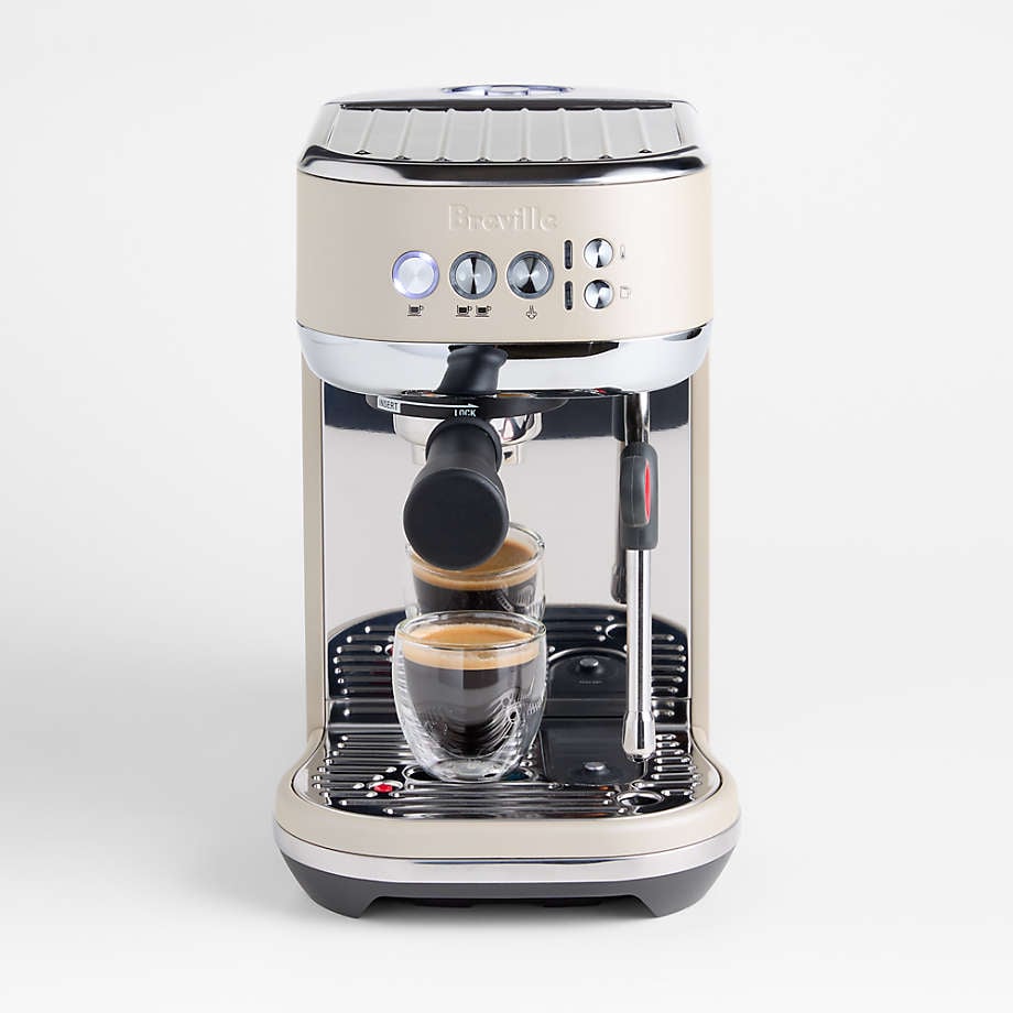 Breville Bambino Plus Espresso Machine in Almond Nougat ($500)
If you're looking for a splurge-worthy gift for the coffee lover in your family, consider this espresso machine. I've owned mine for over a year now and am absolutely obsessed with it. Not only does it look great in my kitchen, but it also makes the most ethereal espresso I've ever had from a home coffee maker. It brews in seconds and is so easy to use. My go-to latte? Three shots of espresso with vanilla oat milk and cinnamon. But you do you.