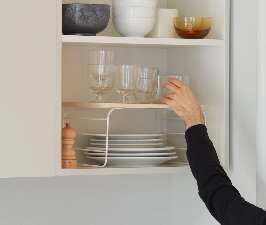 Double Your Cabinet Space: Open Spaces Shelf Risers