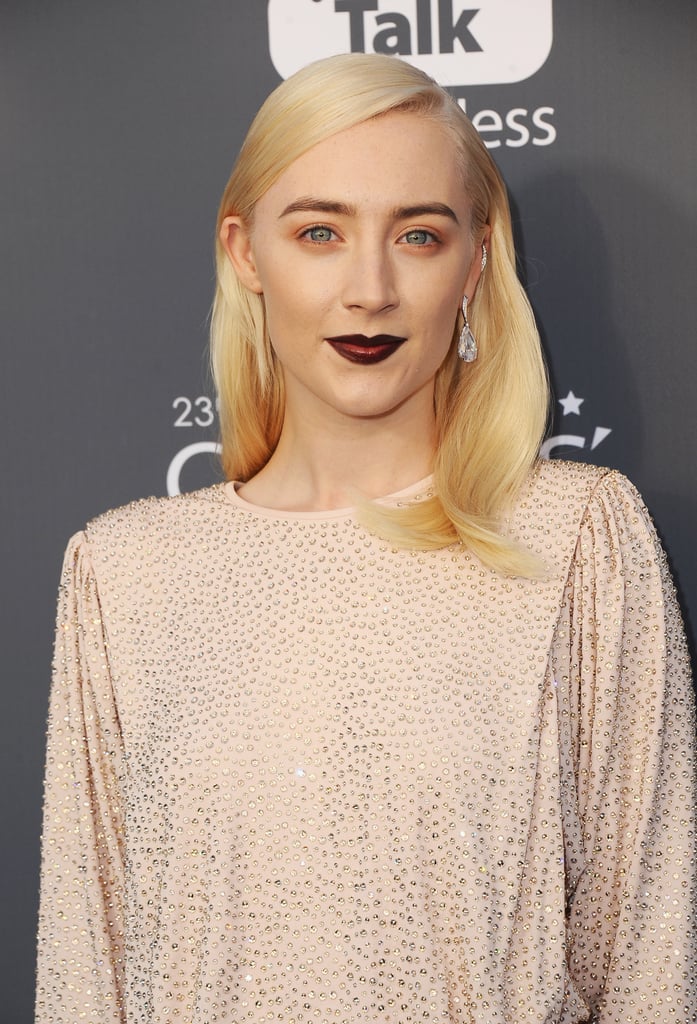 Saoirse Ronan in Dark Red Lipstick at the Critics' Choice Awards