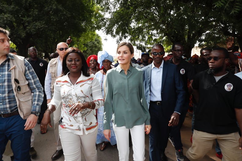 Queen Letizia in Massimo Dutti