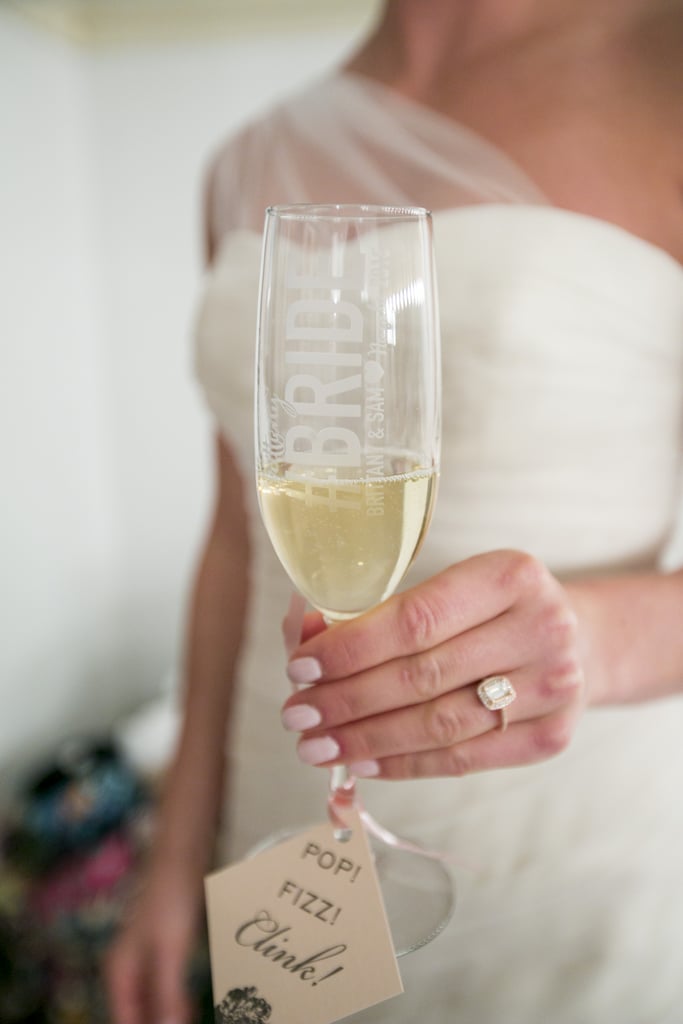Holding a Champagne Flute Engagement Ring Photos POPSUGAR Love