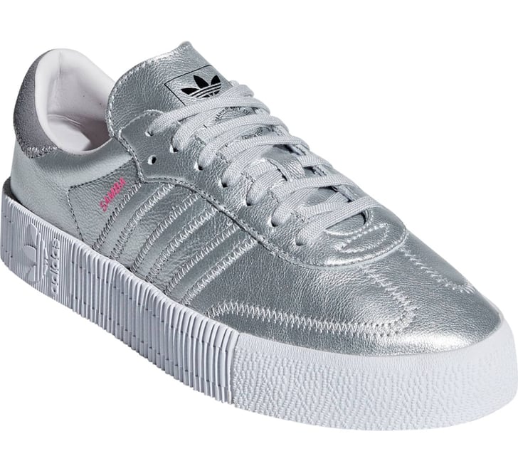 Adidas Silver Samba Sneakers | POPSUGAR 