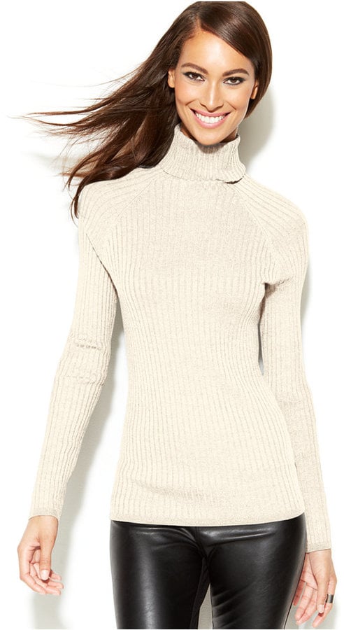 INC Ribbed-Knit Turtleneck Sweater