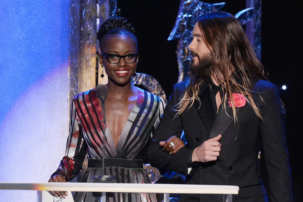 And when they walked to the podium, it was clear this was going to be a really cute moment.