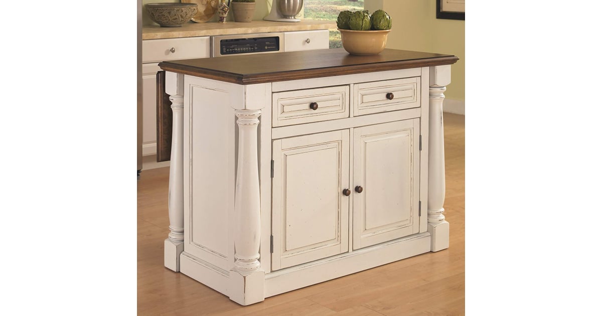 Monarch Kitchen Island White 6613