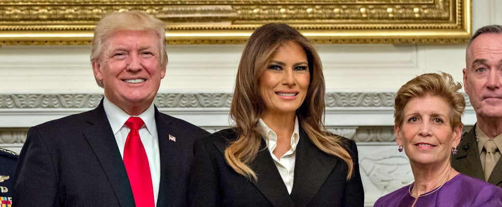 Melania Trump Wearing Black Pantsuit