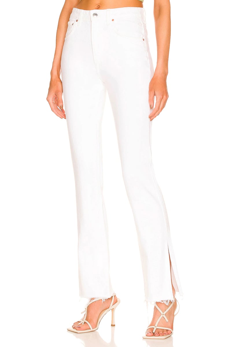 White Jeans: GRLFRND Harlow High Rise Boot Jeans