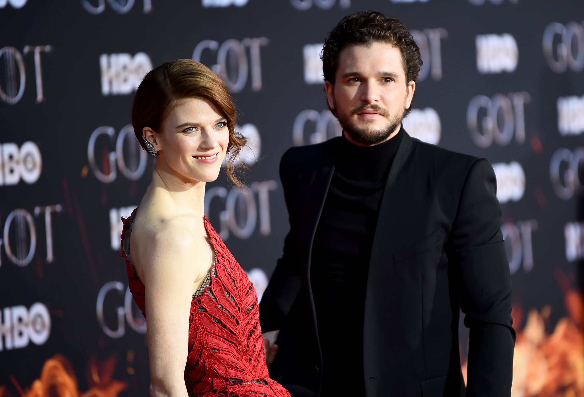 Kit Harington Rose Leslie At Game Of Thrones Premiere 2019