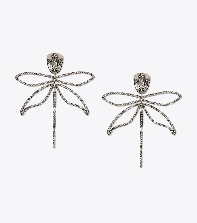 Tory Burch Embellished Articulated Dragonfly Earring
