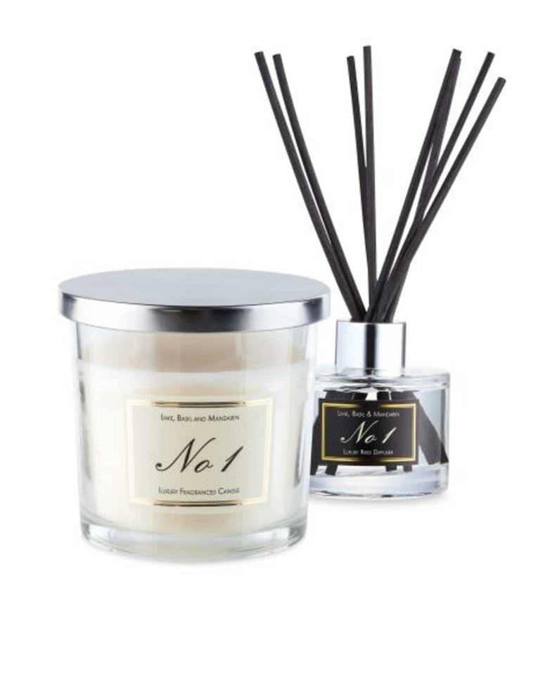 Aldi Lime, Basil, and Mandarin Candle and Reed Diffuser
