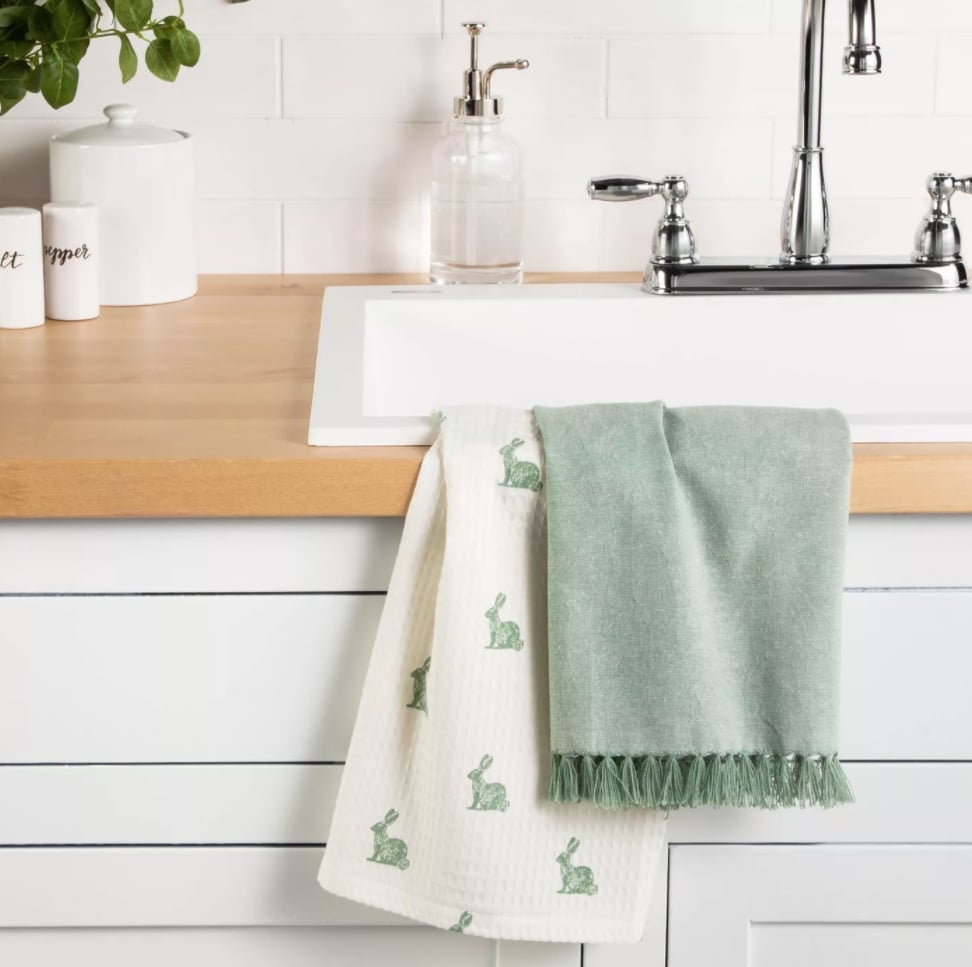 Threshold Cotton Bunny Stamp Kitchen Towels The Best Kitchen Products