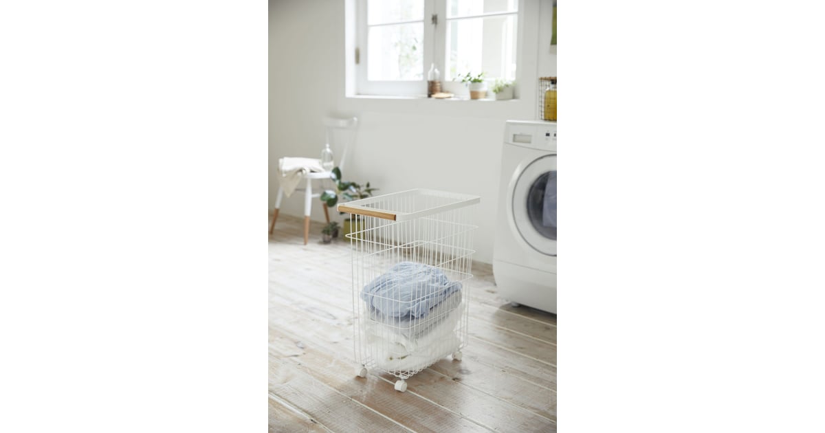 A Functional Laundry Basket Yamazaki Home Slim Rolling Laundry Basket