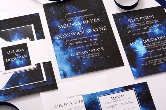 Star Themed Wedding Invitations Celestial Wedding Decor Ideas For Your