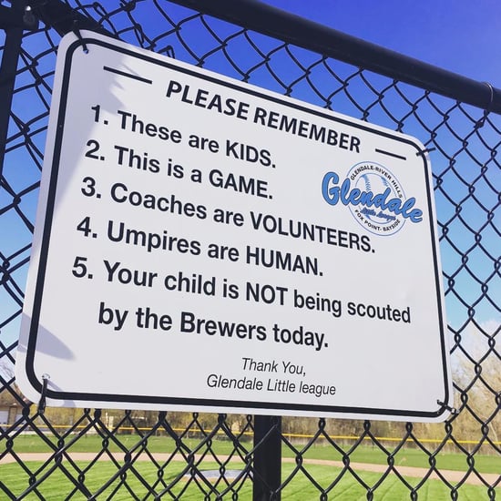 Dad's Little League Sign For Parents