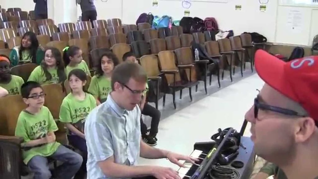 His music sounds even better when he sings it with a kids' choir.