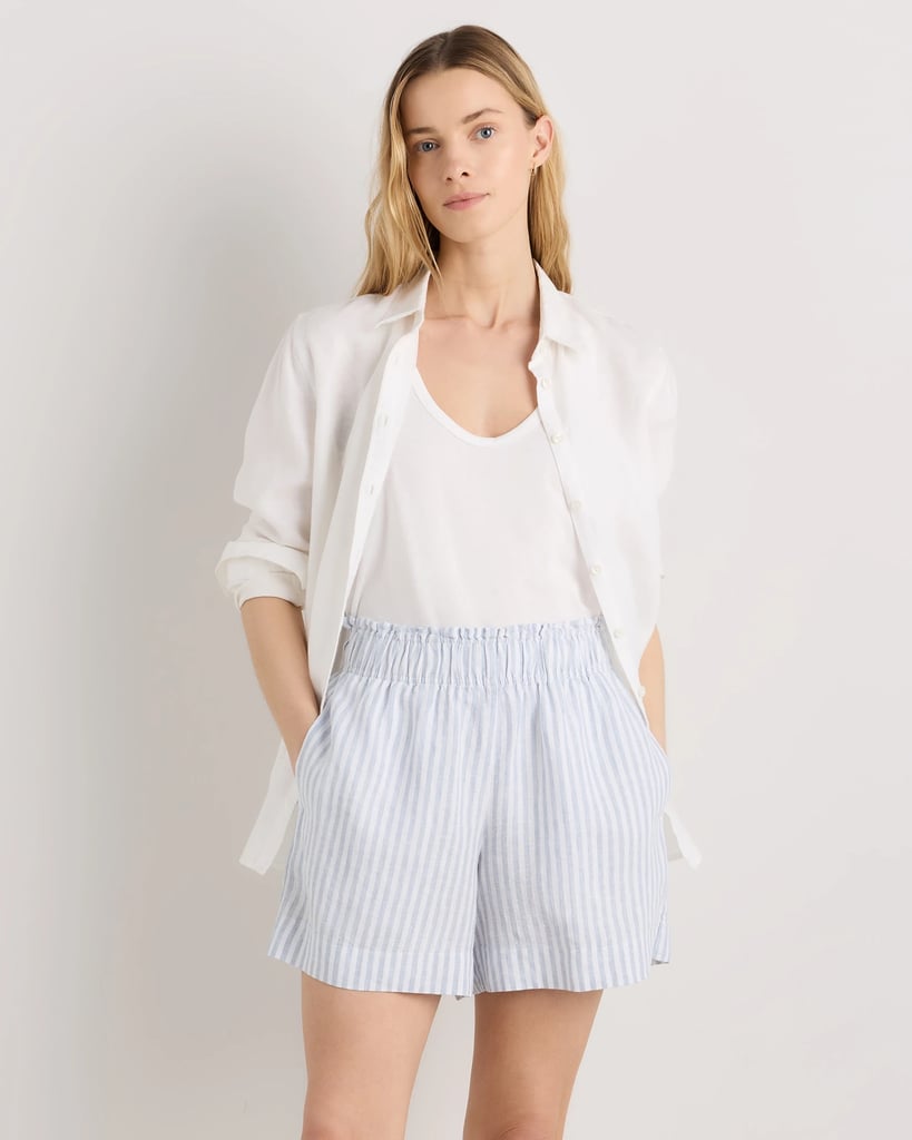 European Linen High Waisted Shorts