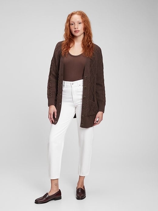 Gap Cable Knit Boyfriend Cardigan