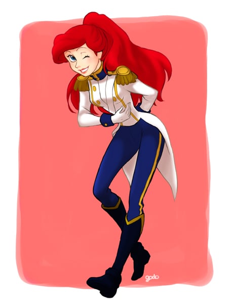 Ariel in Prince Eric's Clothing