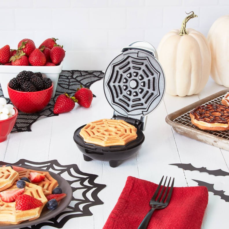 A Spiderweb Halloween Waffle Maker: Dash Spider Web Mini Waffle Maker