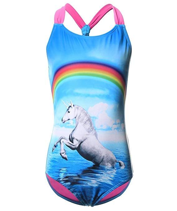 BELLOO Girls One-Piece Racer Back