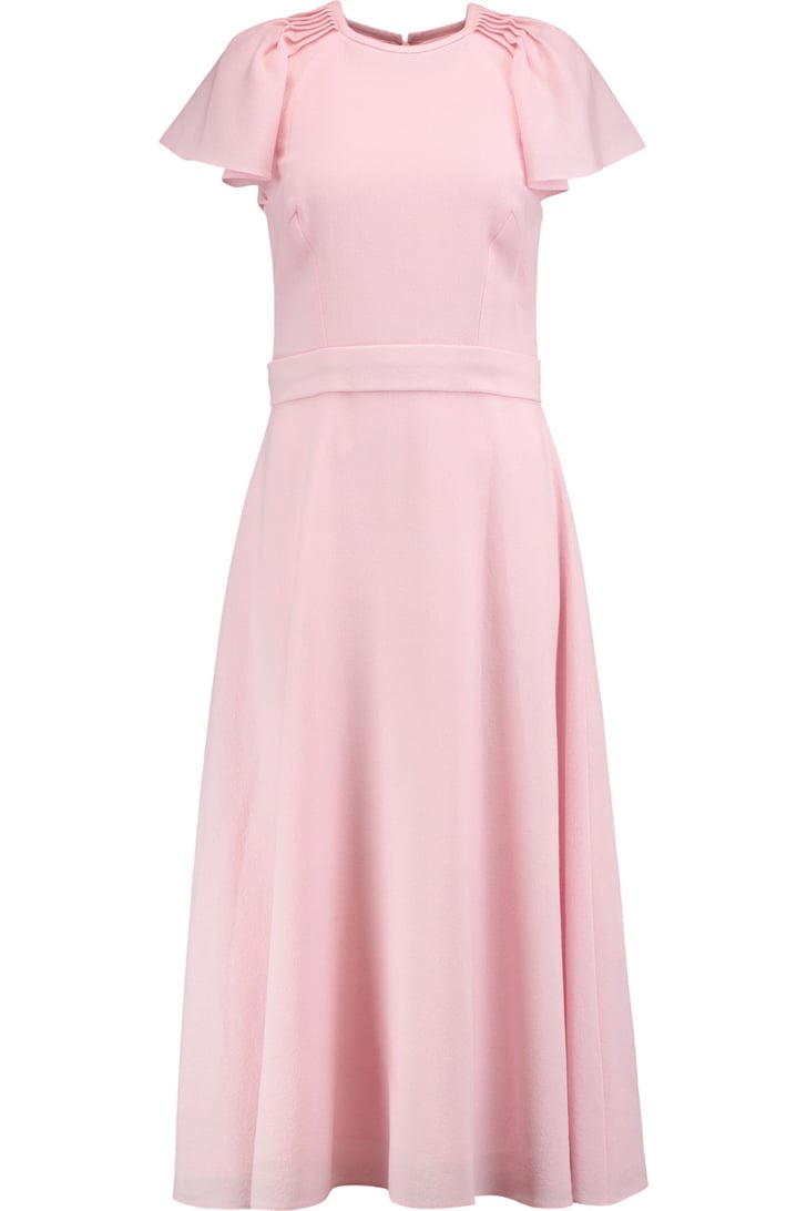 Goat Dionne Pintucked Wool-Crepe Midi Dress | Races Dresses For All ...