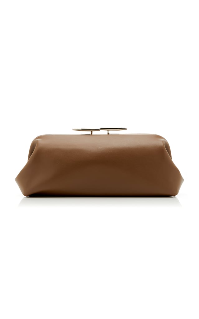 Oyster Leather Clutch by Little Liffner