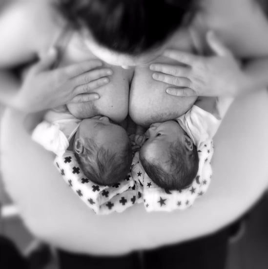 Tandem Breastfeeding Twins Photo