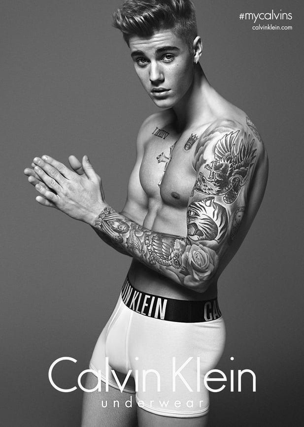 The Calvin Klein ads: There were some mixed reactions to Justin's Calvin Klein ads, but everyone could agree on one thing — SNL's parody of Justin's ads was hilarious.
His response to the Photoshop rumors: Following buzz that his Calvin Klein ads might have been altered, Justin posted a picture of himself wearing just a towel, writing, "Photoshop lol."
The apology video: The singer took to Facebook in January to share an apology video, saying he doesn't want to come off as "arrogant or conceited" or be judged for how he's "been acting the past year and a half."