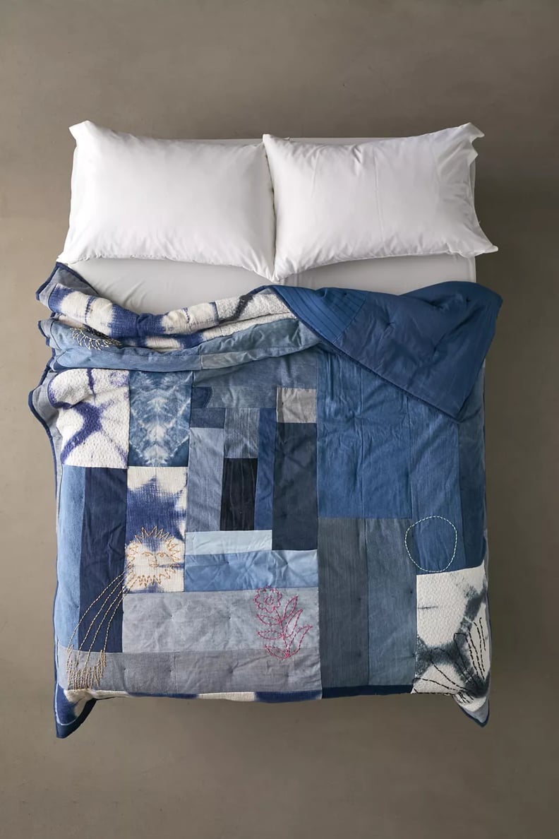 A Denim Quilt: Urban Renewal Embroidered Denim Quilt