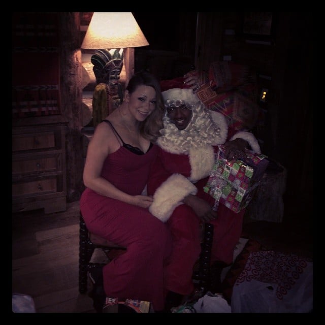 Mariah Carey snapped a photo with an awfully familiar-looking Santa Claus in 2013.