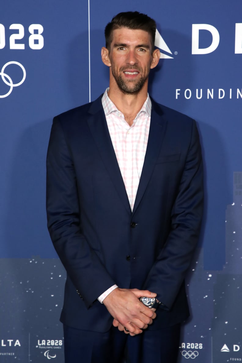 LOS ANGELES, CALIFORNIA - MARCH 02: US Olympian Michael Phelps poses at the event to announce the Founding Partnership between Delta Air Lines and LA28 at Griffith Observatory on March 02, 2020 in Los Angeles, California. (Photo by Joe Scarnici/Getty Imag