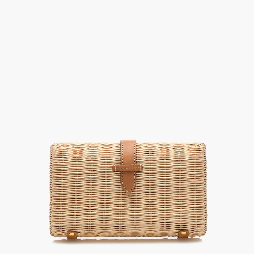 Shop J.Crew's Rattan Clutch