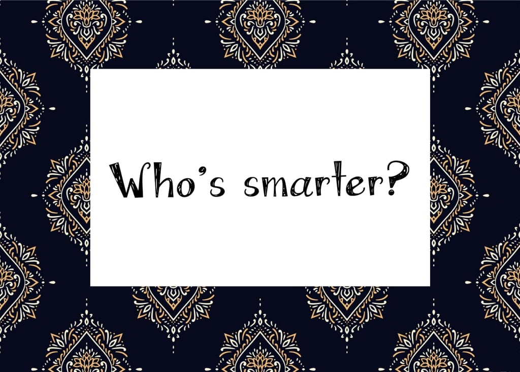 Quick PSA: We are people and it's really rude to stand in front of two people and ask them which one is smarter. I was once asked why I got a B+ on a test and my sister got an A-. Not cool!