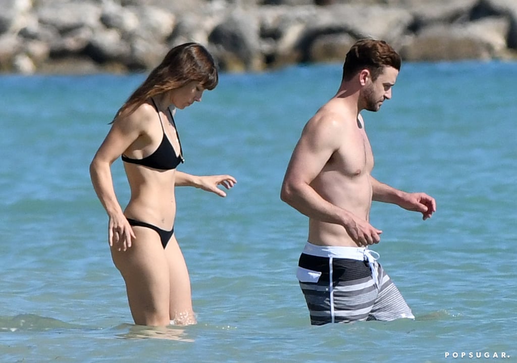 Justin Timberlake and Jessica Biel in the Caribbean 2016