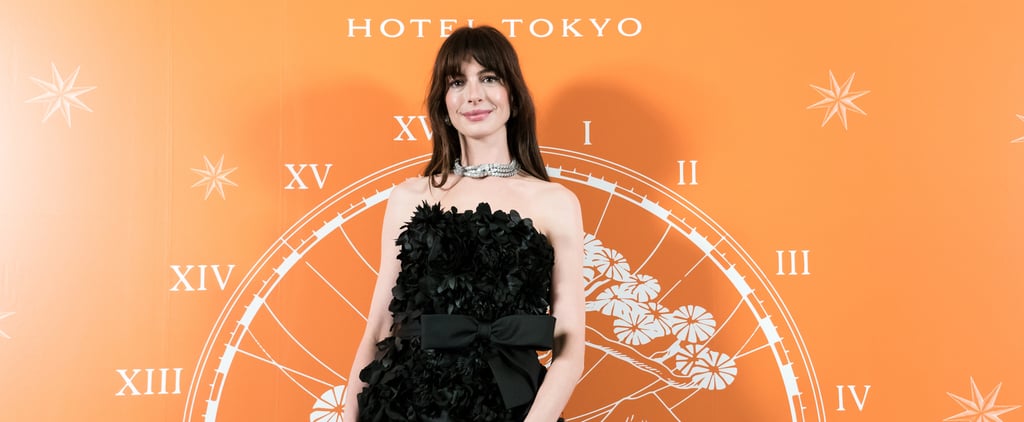 Anne Hathaway's Givenchy Rosette Dress at Bulgari Hotel